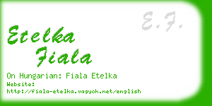 etelka fiala business card